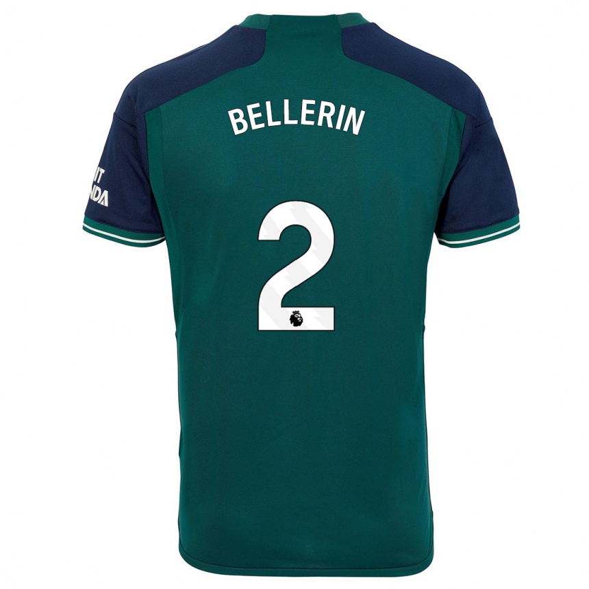 Kinder Fußball Hector Bellerin #2 Grün Ausweichtrikot Trikot 2023/24 T-Shirt Luxemburg