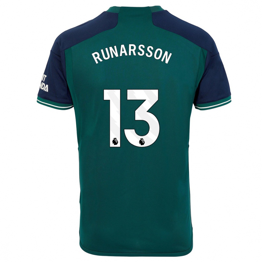 Kinder Fußball Runar Alex Runarsson #13 Grün Ausweichtrikot Trikot 2023/24 T-Shirt Luxemburg