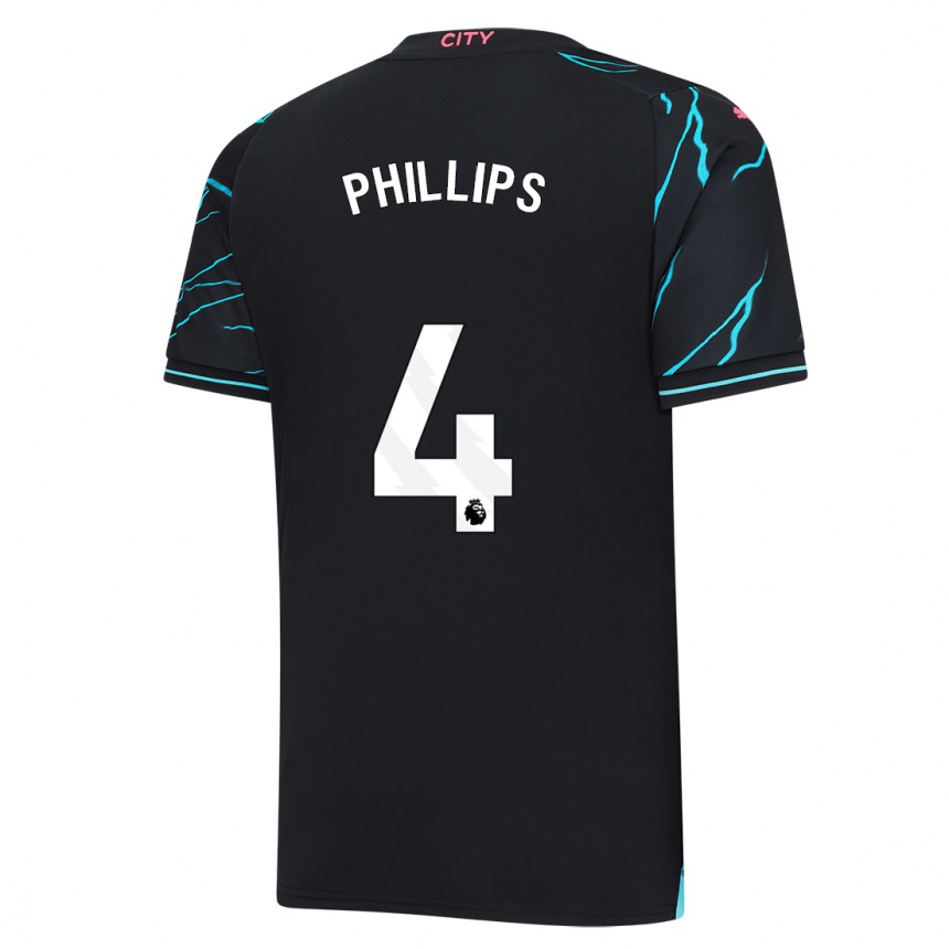 Kinder Fußball Kalvin Phillips #4 Dunkelblau Ausweichtrikot Trikot 2023/24 T-Shirt Luxemburg