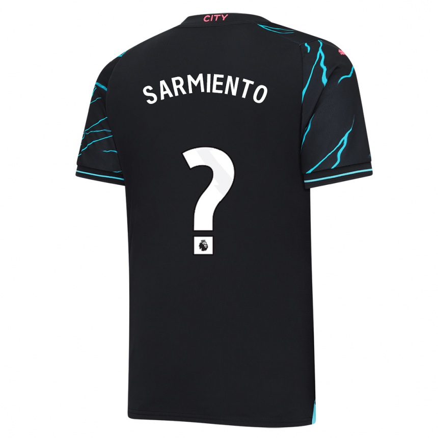 Kinder Fußball Darío Sarmiento #0 Dunkelblau Ausweichtrikot Trikot 2023/24 T-Shirt Luxemburg