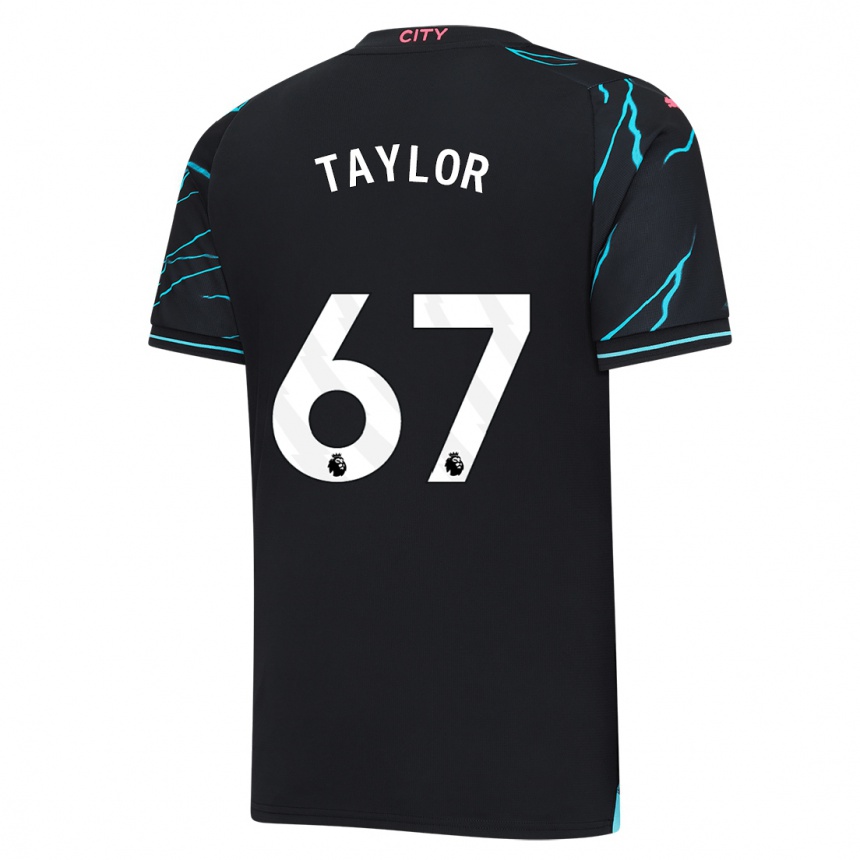 Kinder Fußball Kane Taylor #67 Dunkelblau Ausweichtrikot Trikot 2023/24 T-Shirt Luxemburg