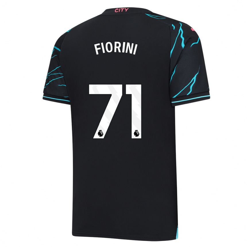 Kinder Fußball Lewis Fiorini #71 Dunkelblau Ausweichtrikot Trikot 2023/24 T-Shirt Luxemburg