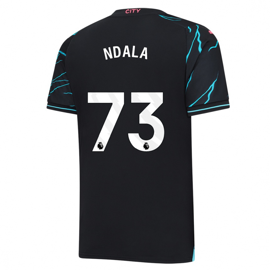 Kinder Fußball Joel Ndala #73 Dunkelblau Ausweichtrikot Trikot 2023/24 T-Shirt Luxemburg