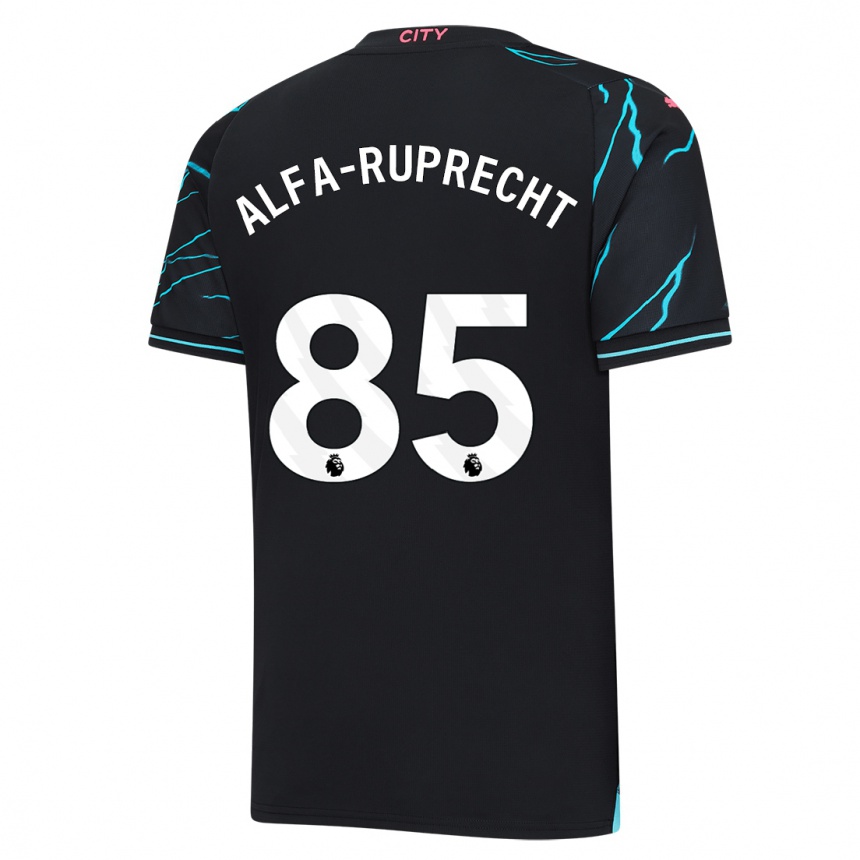 Kinder Fußball Farid Alfa-Ruprecht #85 Dunkelblau Ausweichtrikot Trikot 2023/24 T-Shirt Luxemburg