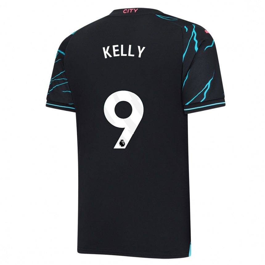 Kinder Fußball Chloe Kelly #9 Dunkelblau Ausweichtrikot Trikot 2023/24 T-Shirt Luxemburg