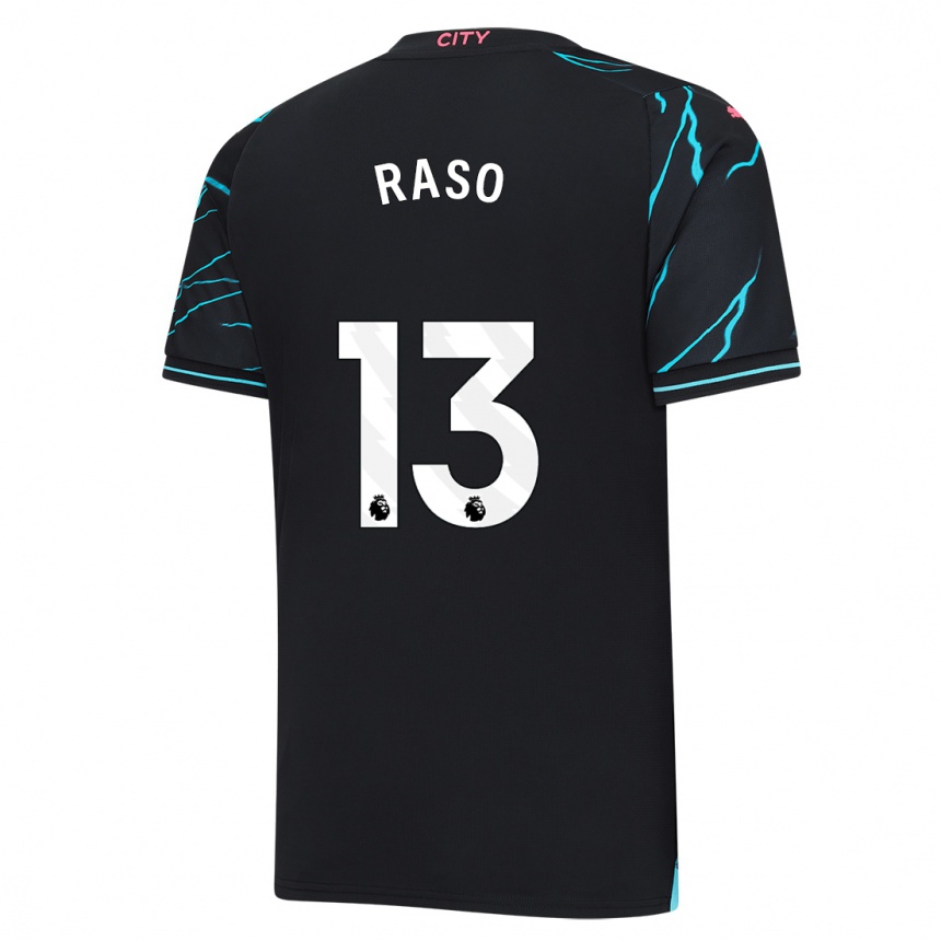 Kinder Fußball Hayley Raso #13 Dunkelblau Ausweichtrikot Trikot 2023/24 T-Shirt Luxemburg