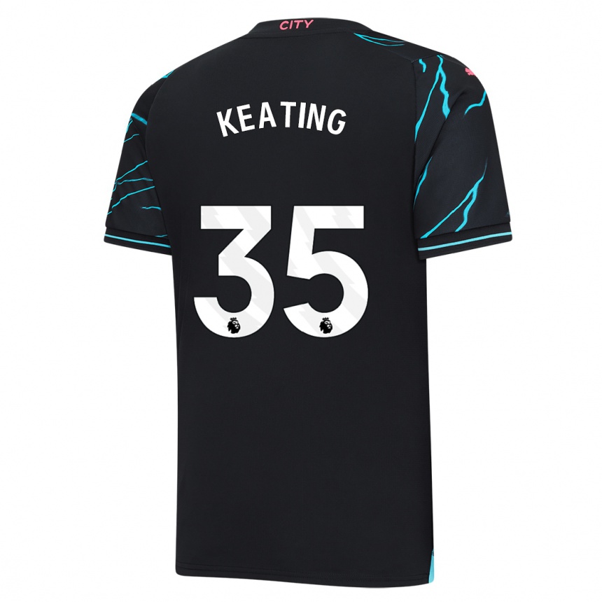 Kinder Fußball Khiara Keating #35 Dunkelblau Ausweichtrikot Trikot 2023/24 T-Shirt Luxemburg