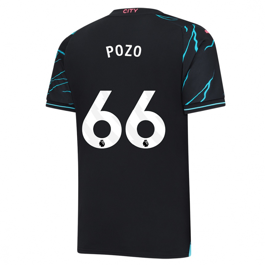 Kinder Fußball Iker Pozo #66 Dunkelblau Ausweichtrikot Trikot 2023/24 T-Shirt Luxemburg