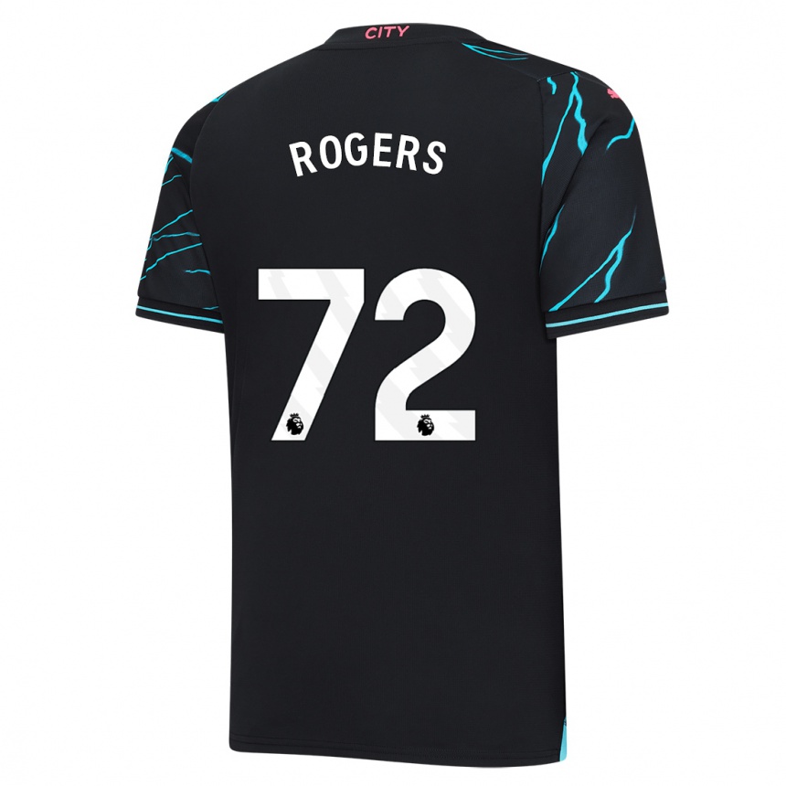 Kinder Fußball Morgan Rogers #72 Dunkelblau Ausweichtrikot Trikot 2023/24 T-Shirt Luxemburg