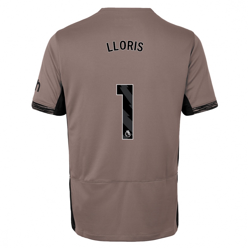 Kinder Fußball Hugo Lloris #1 Dunkelbeige Ausweichtrikot Trikot 2023/24 T-Shirt Luxemburg