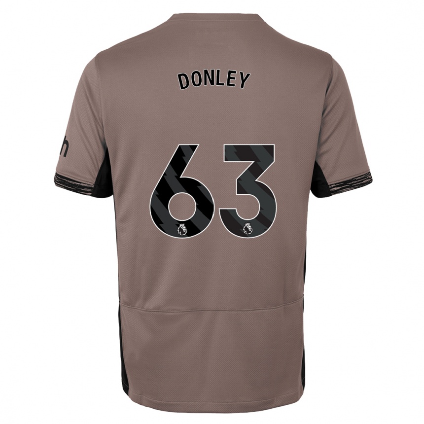 Kinder Fußball Jamie Donley #63 Dunkelbeige Ausweichtrikot Trikot 2023/24 T-Shirt Luxemburg