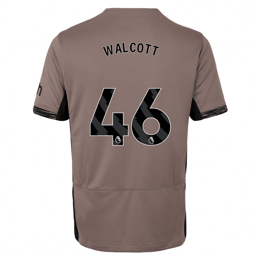 Kinder Fußball Malachi Fagan Walcott #46 Dunkelbeige Ausweichtrikot Trikot 2023/24 T-Shirt Luxemburg