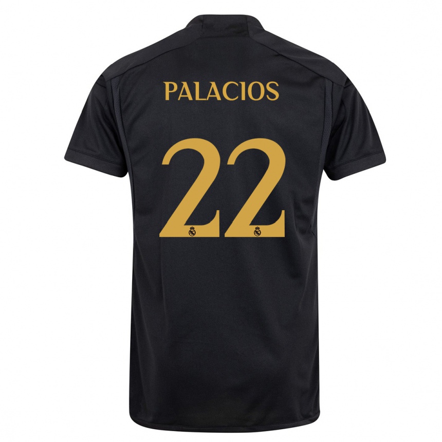 Kinder Fußball Cesar Palacios #22 Schwarz Ausweichtrikot Trikot 2023/24 T-Shirt Luxemburg