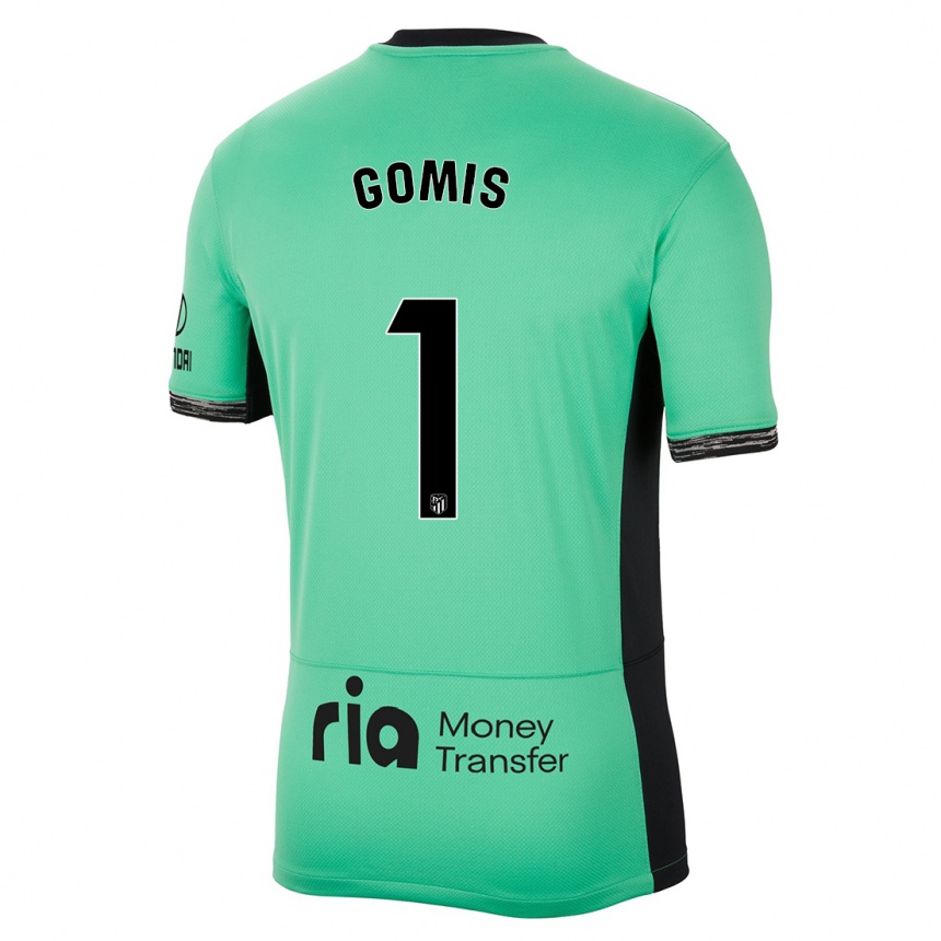 Kinder Fußball Antonio Gomis #1 Frühlingsgrün Ausweichtrikot Trikot 2023/24 T-Shirt Luxemburg