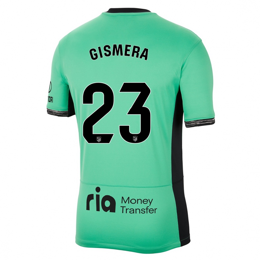 Kinder Fußball Aitor Gismera #23 Frühlingsgrün Ausweichtrikot Trikot 2023/24 T-Shirt Luxemburg