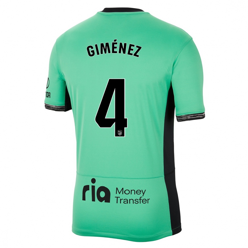 Kinder Fußball Félix Giménez #4 Frühlingsgrün Ausweichtrikot Trikot 2023/24 T-Shirt Luxemburg