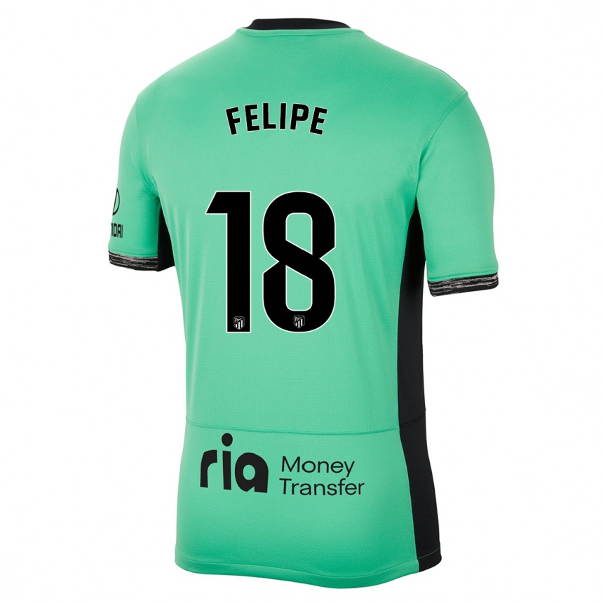 Kinder Fußball Felipe #18 Frühlingsgrün Ausweichtrikot Trikot 2023/24 T-Shirt Luxemburg