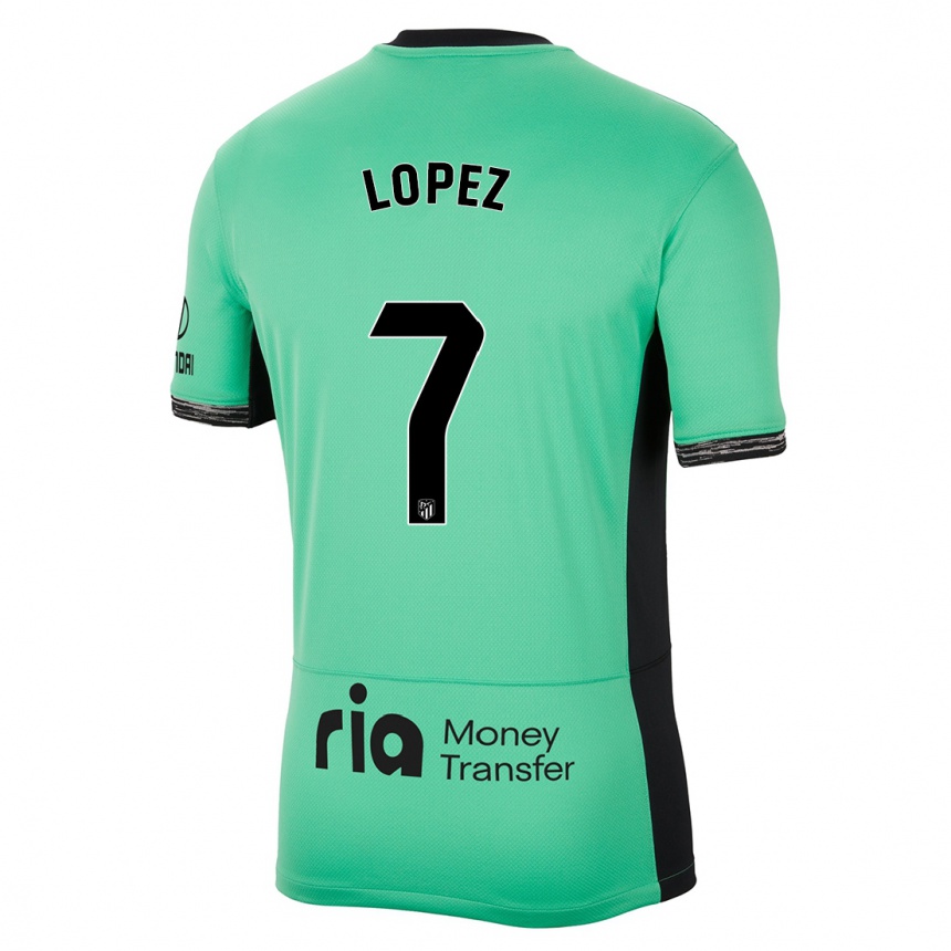 Kinder Fußball Maitane Lopez #7 Frühlingsgrün Ausweichtrikot Trikot 2023/24 T-Shirt Luxemburg