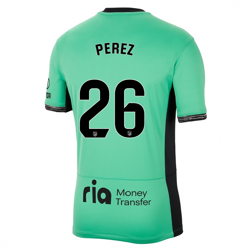 Kinder Fußball Xenia Perez #26 Frühlingsgrün Ausweichtrikot Trikot 2023/24 T-Shirt Luxemburg