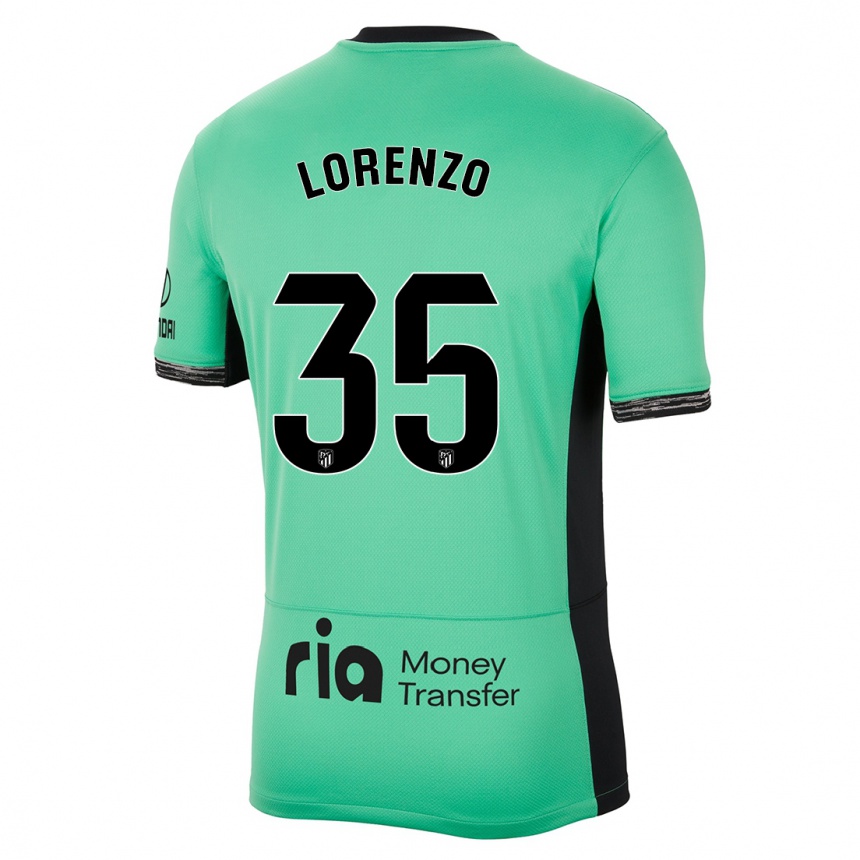 Kinder Fußball Diego Lorenzo #35 Frühlingsgrün Ausweichtrikot Trikot 2023/24 T-Shirt Luxemburg