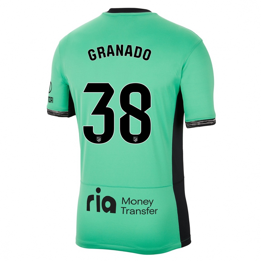 Kinder Fußball Adrian Granado #38 Frühlingsgrün Ausweichtrikot Trikot 2023/24 T-Shirt Luxemburg