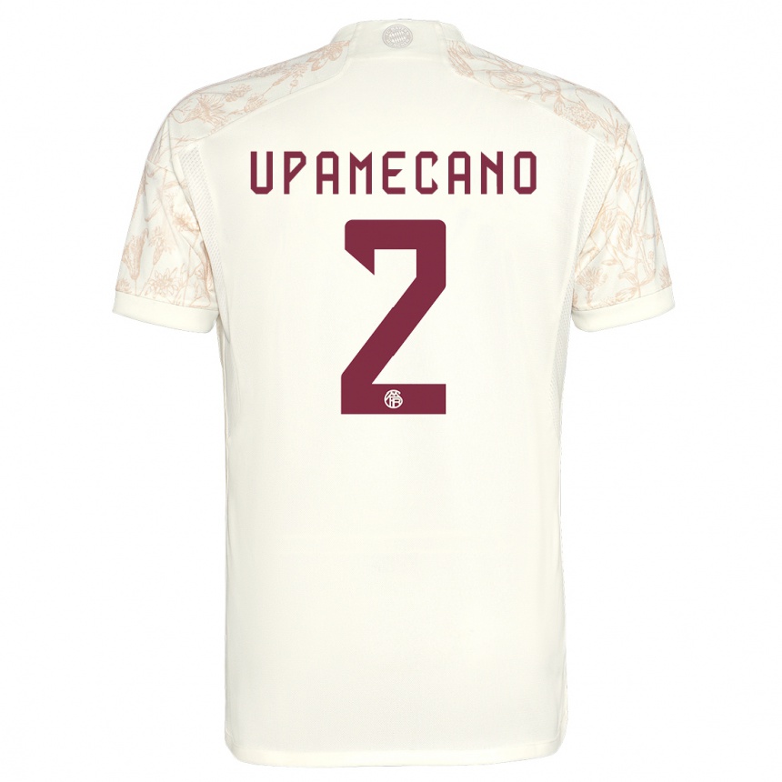 Kinder Fußball Dayot Upamecano #2 Cremefarben Ausweichtrikot Trikot 2023/24 T-Shirt Luxemburg