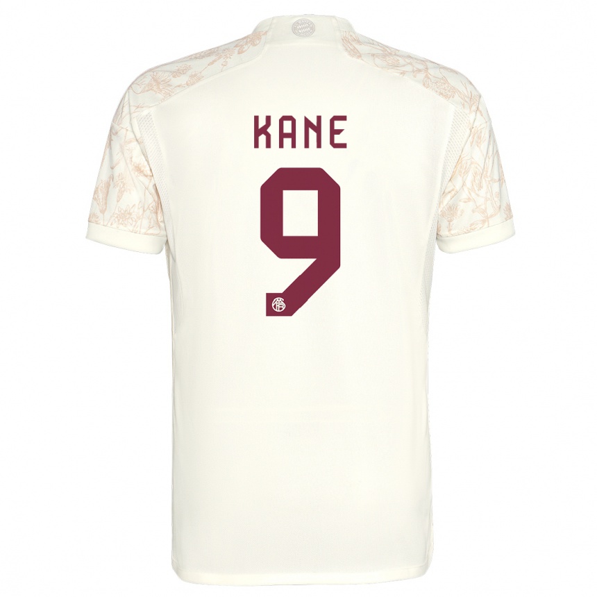 Kinder Fußball Harry Kane #9 Cremefarben Ausweichtrikot Trikot 2023/24 T-Shirt Luxemburg