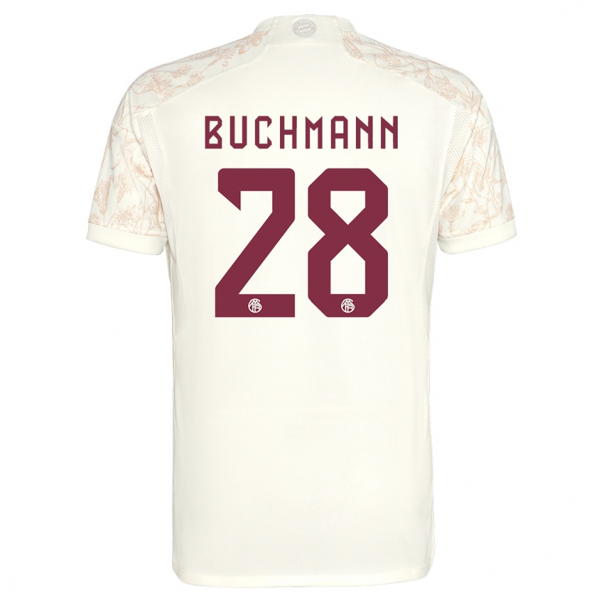 Kinder Fußball Tarek Buchmann #28 Cremefarben Ausweichtrikot Trikot 2023/24 T-Shirt Luxemburg