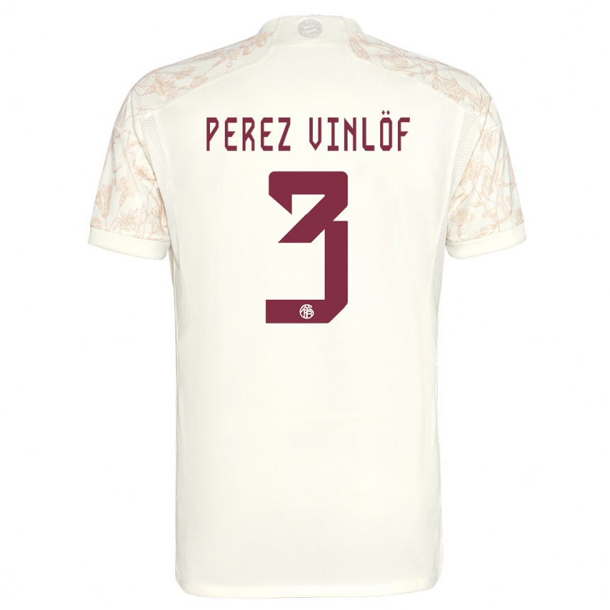 Kinder Fußball Matteo Perez Vinlöf #3 Cremefarben Ausweichtrikot Trikot 2023/24 T-Shirt Luxemburg