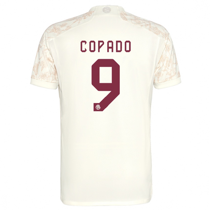 Kinder Fußball Lucas Copado #9 Cremefarben Ausweichtrikot Trikot 2023/24 T-Shirt Luxemburg