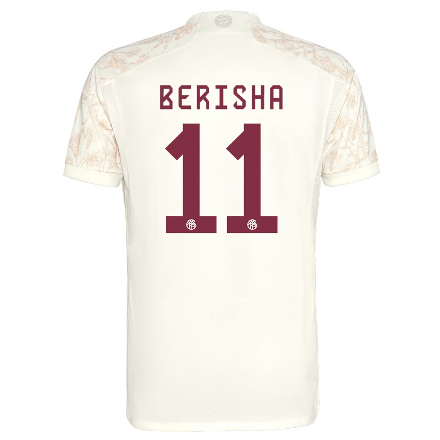 Kinder Fußball Dion Berisha #11 Cremefarben Ausweichtrikot Trikot 2023/24 T-Shirt Luxemburg