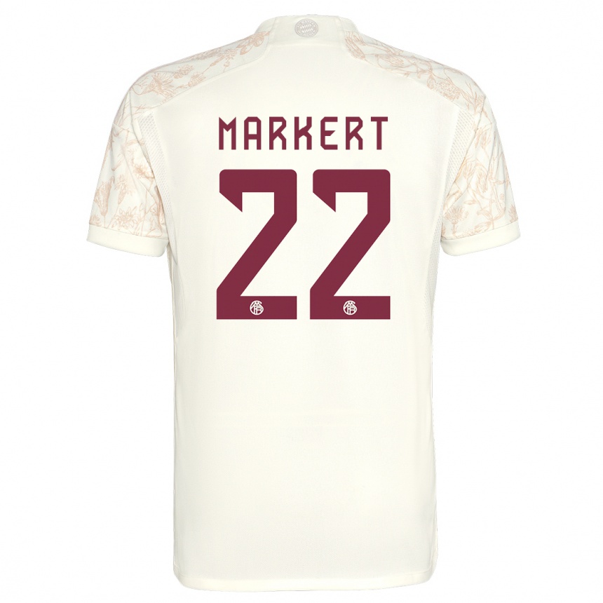 Kinder Fußball Leon Markert #22 Cremefarben Ausweichtrikot Trikot 2023/24 T-Shirt Luxemburg