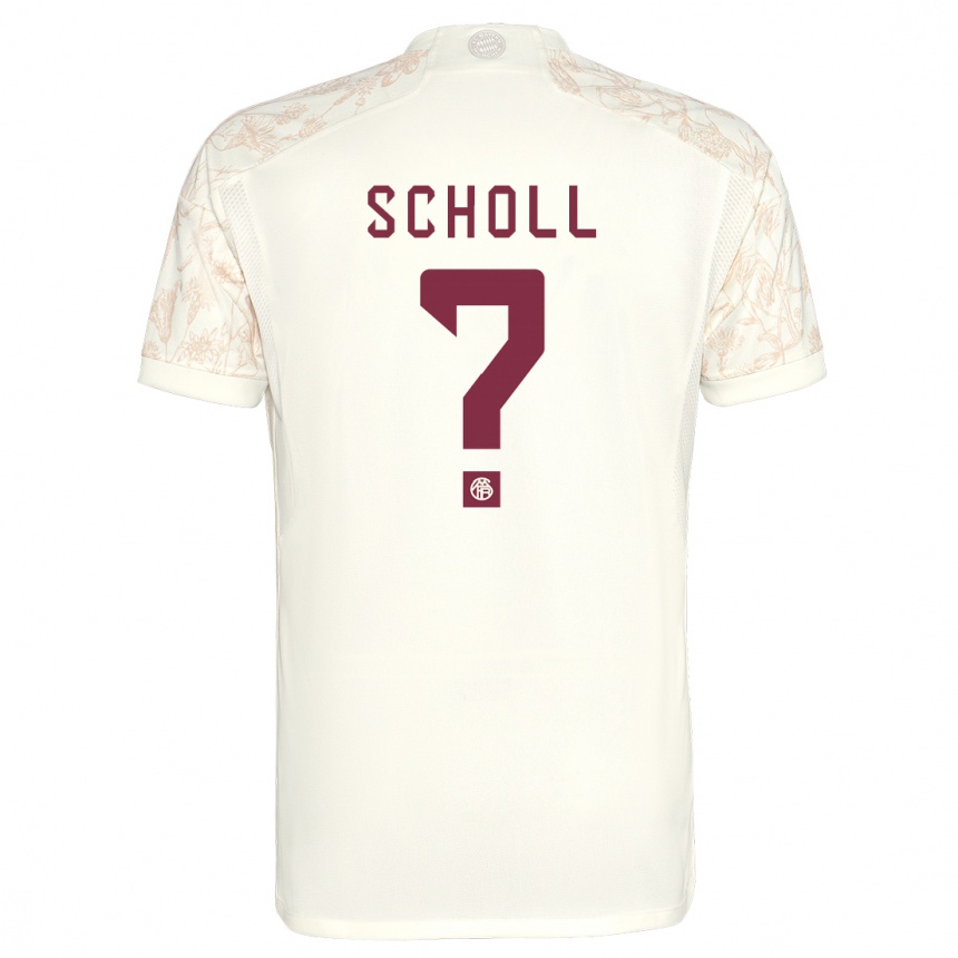 Kinder Fußball Paul Scholl #0 Cremefarben Ausweichtrikot Trikot 2023/24 T-Shirt Luxemburg