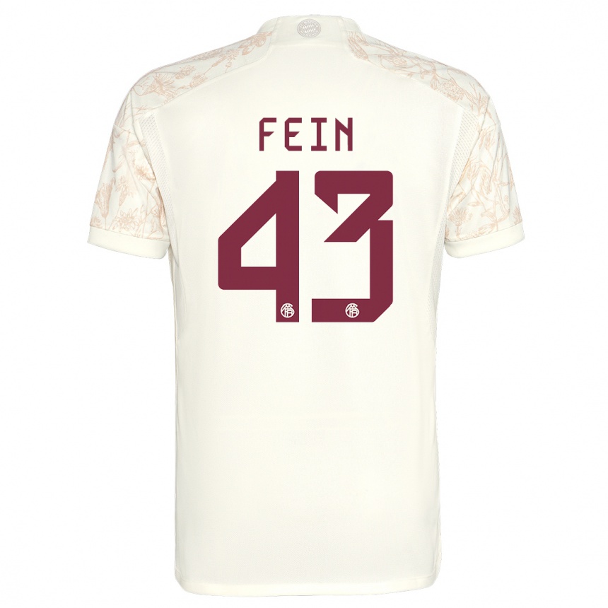 Kinder Fußball Adrian Fein #43 Cremefarben Ausweichtrikot Trikot 2023/24 T-Shirt Luxemburg