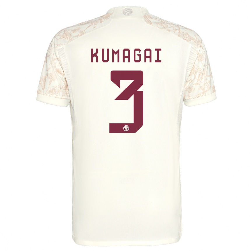 Kinder Fußball Saki Kumagai #3 Cremefarben Ausweichtrikot Trikot 2023/24 T-Shirt Luxemburg