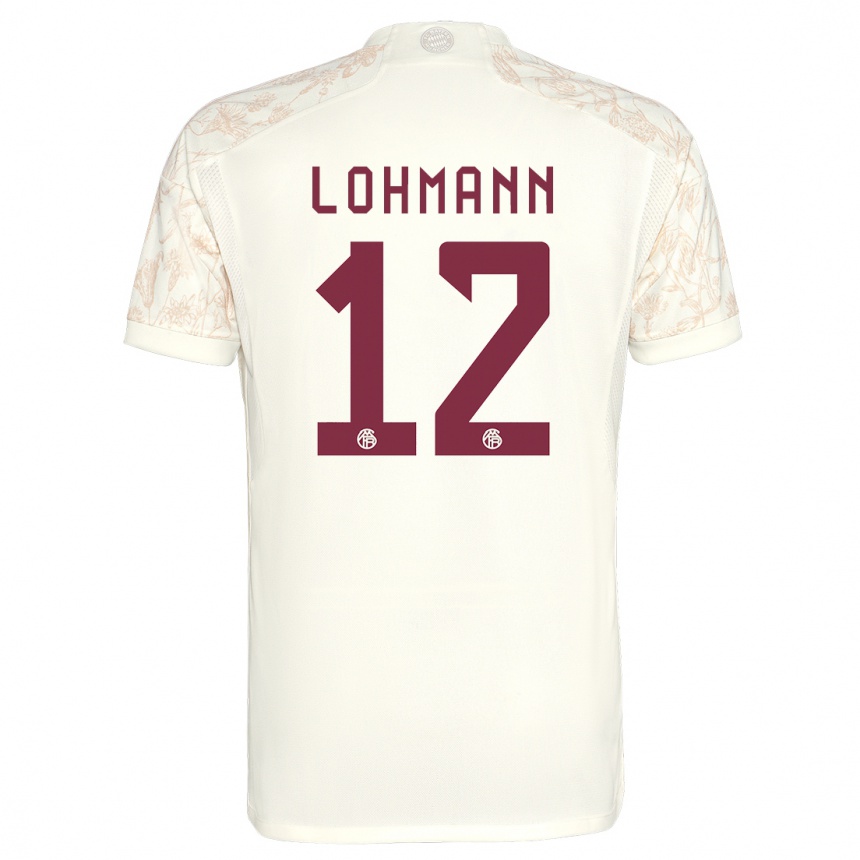 Kinder Fußball Sydney Lohmann #12 Cremefarben Ausweichtrikot Trikot 2023/24 T-Shirt Luxemburg