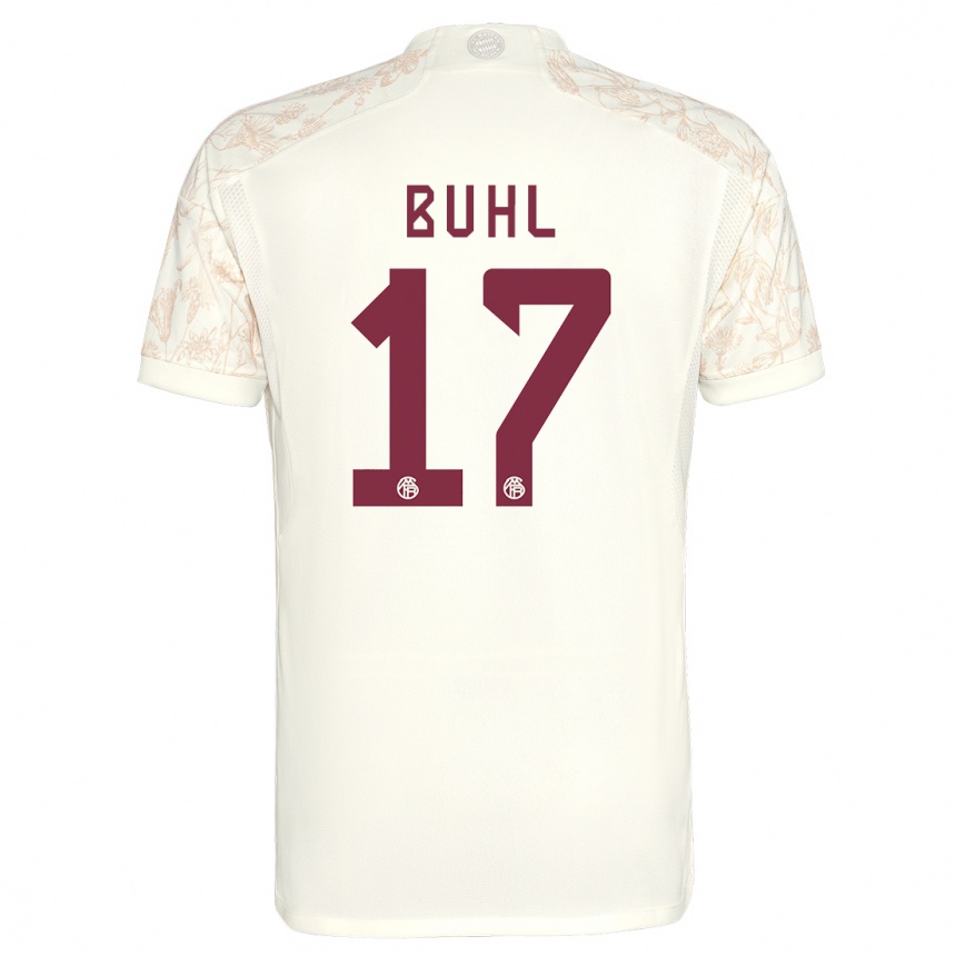 Kinder Fußball Klara Buhl #17 Cremefarben Ausweichtrikot Trikot 2023/24 T-Shirt Luxemburg