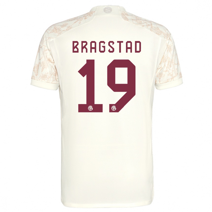 Kinder Fußball Emilie Bragstad #19 Cremefarben Ausweichtrikot Trikot 2023/24 T-Shirt Luxemburg