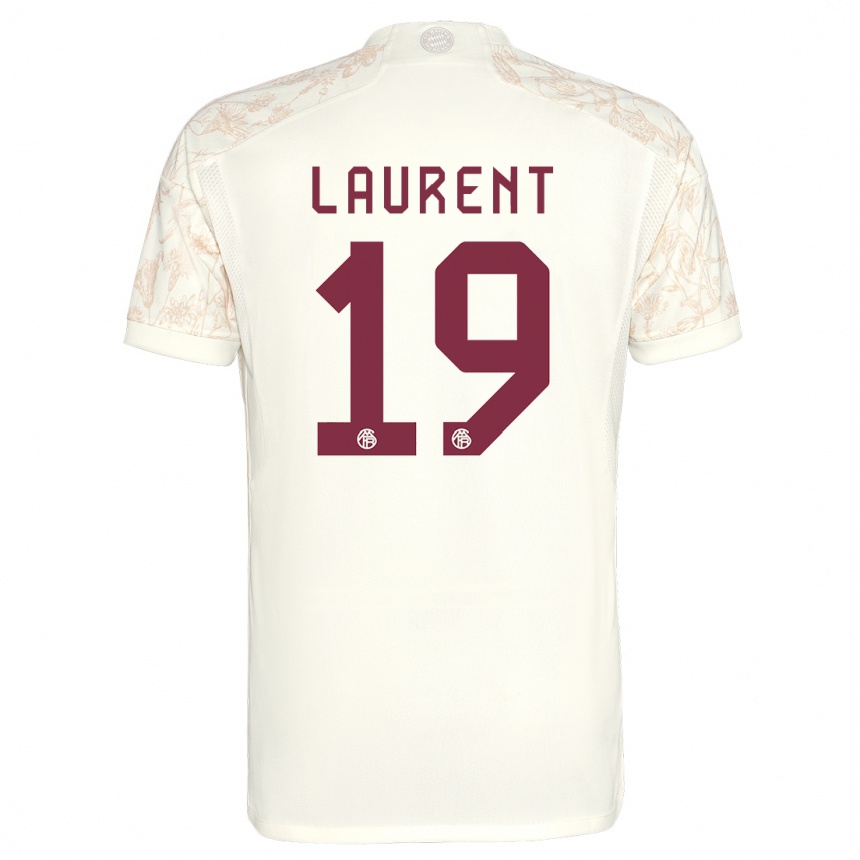 Kinder Fußball Emelyne Laurent #19 Cremefarben Ausweichtrikot Trikot 2023/24 T-Shirt Luxemburg