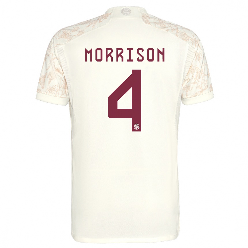 Kinder Fußball Liam Morrison #4 Cremefarben Ausweichtrikot Trikot 2023/24 T-Shirt Luxemburg