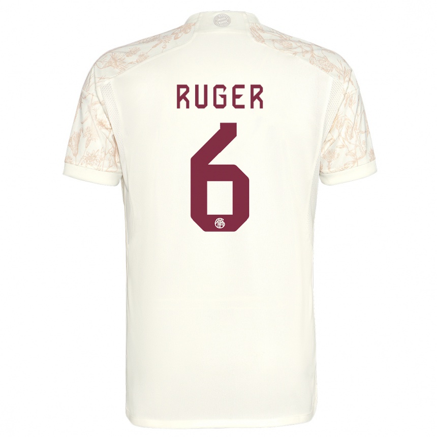 Kinder Fußball Kurt Ruger #6 Cremefarben Ausweichtrikot Trikot 2023/24 T-Shirt Luxemburg