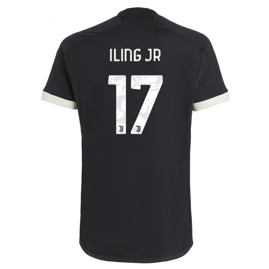 Kinder Fußball Samuel Iling-Junior #17 Schwarz Ausweichtrikot Trikot 2023/24 T-Shirt Luxemburg