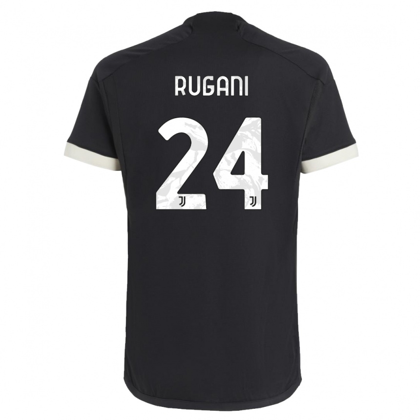 Kinder Fußball Daniele Rugani #24 Schwarz Ausweichtrikot Trikot 2023/24 T-Shirt Luxemburg