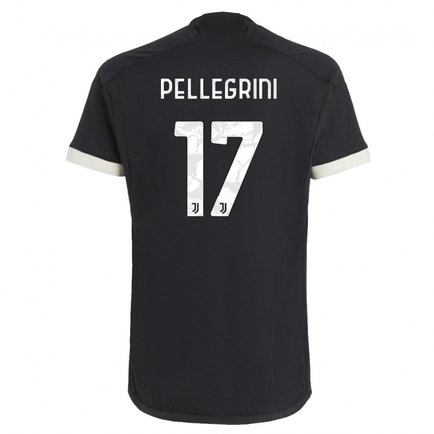 Kinder Fußball Luca Pellegrini #17 Schwarz Ausweichtrikot Trikot 2023/24 T-Shirt Luxemburg