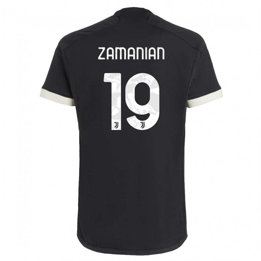 Kinder Fußball Annahita Zamanian #19 Schwarz Ausweichtrikot Trikot 2023/24 T-Shirt Luxemburg