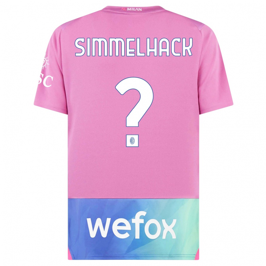 Kinder Fußball Alexander Simmelhack #0 Pink Lila Ausweichtrikot Trikot 2023/24 T-Shirt Luxemburg