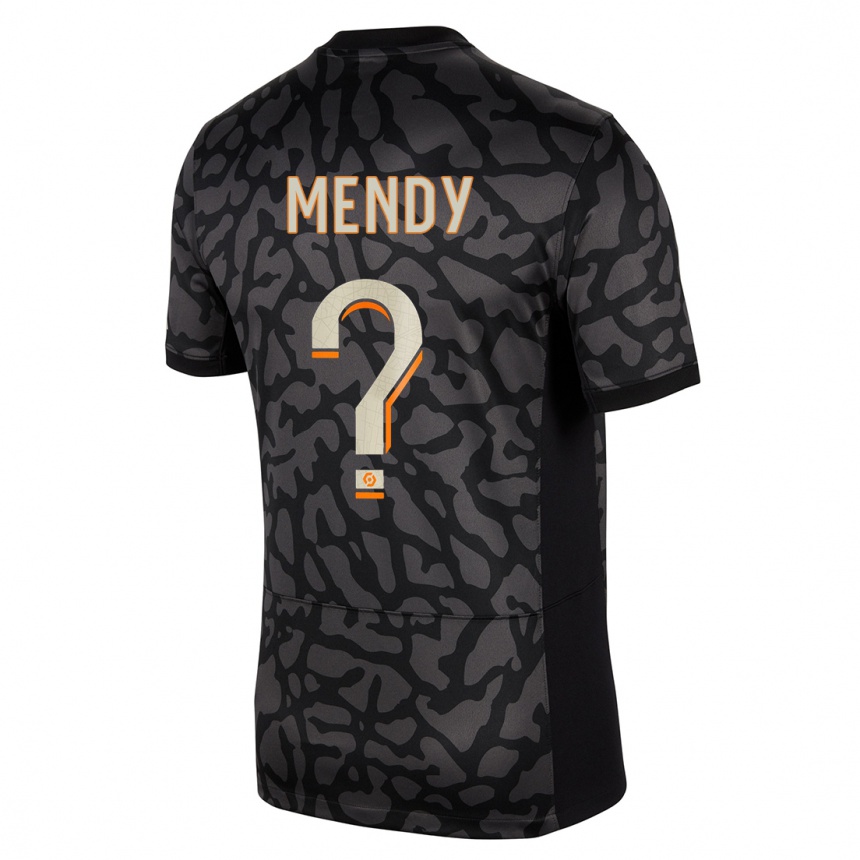 Kinder Fußball Tony Mendy #0 Schwarz Ausweichtrikot Trikot 2023/24 T-Shirt Luxemburg