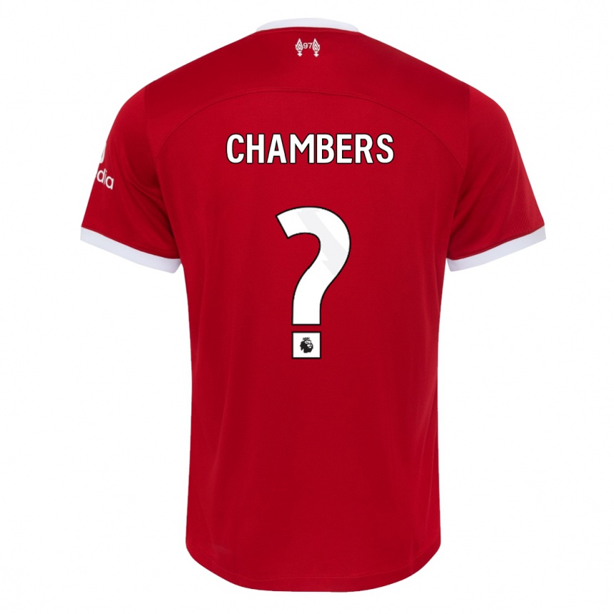 Herren Fußball Luke Chambers #0 Rot Heimtrikot Trikot 2023/24 T-Shirt Luxemburg
