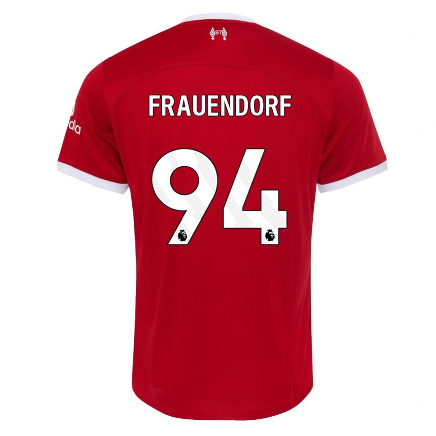 Herren Fußball Melkamu Frauendorf #94 Rot Heimtrikot Trikot 2023/24 T-Shirt Luxemburg