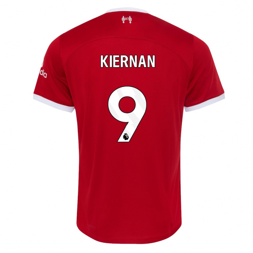 Herren Fußball Leanne Kiernan #9 Rot Heimtrikot Trikot 2023/24 T-Shirt Luxemburg